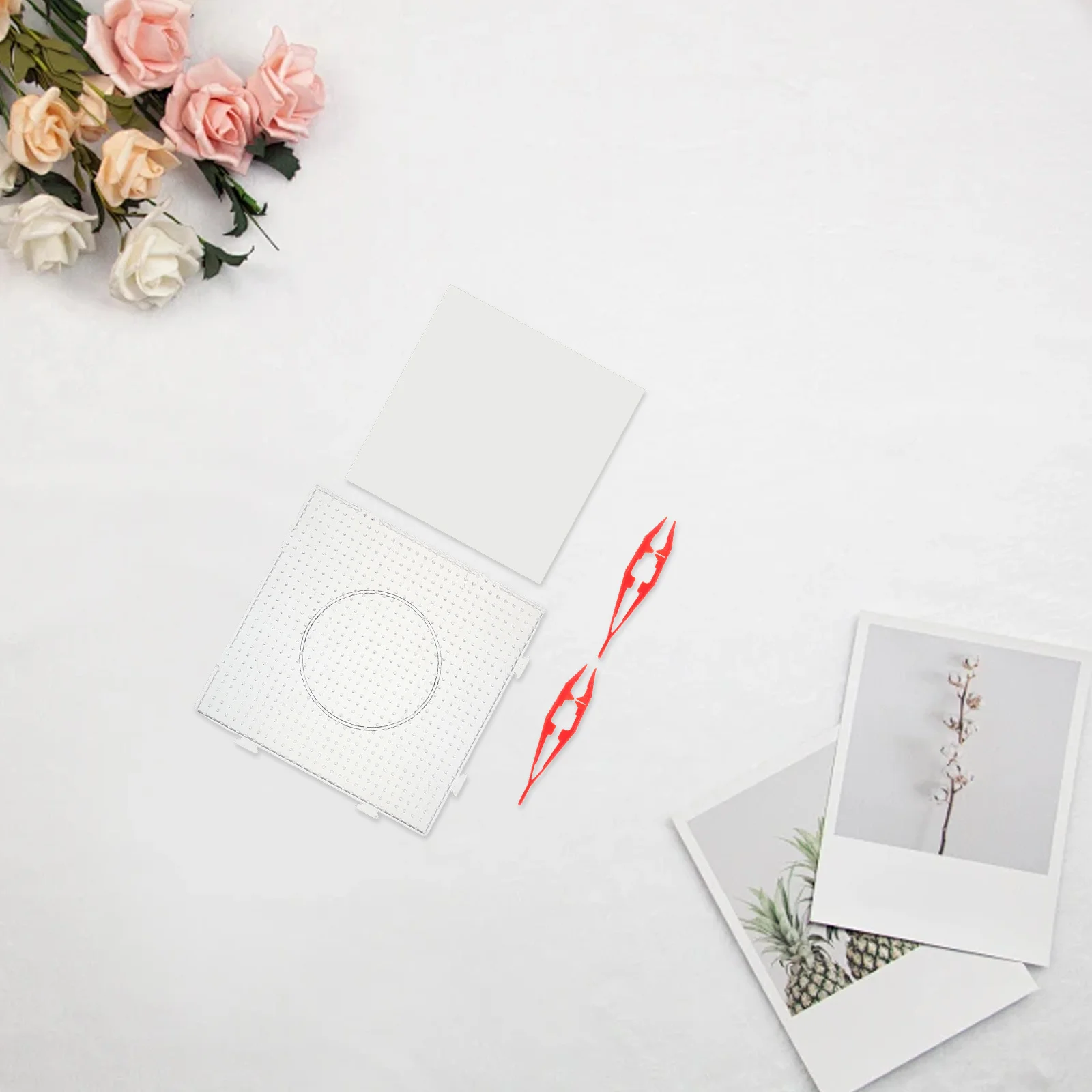 1 set 1 Set Clear Plastic Pegboards For Fuse Beads Connectable Beading Boards Craft Tray Diy Melting Beads Templates Sturdy