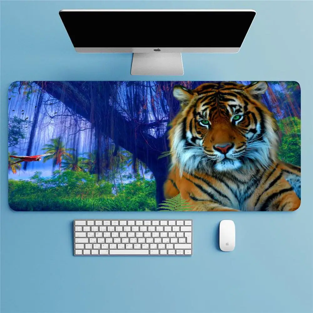 Tiger, King of the Deep Forest Not book Computer Player Mats for Csgo Keyboard Non-Slip Pad Mouse Pad Mouse Pad Japan Anime Gami