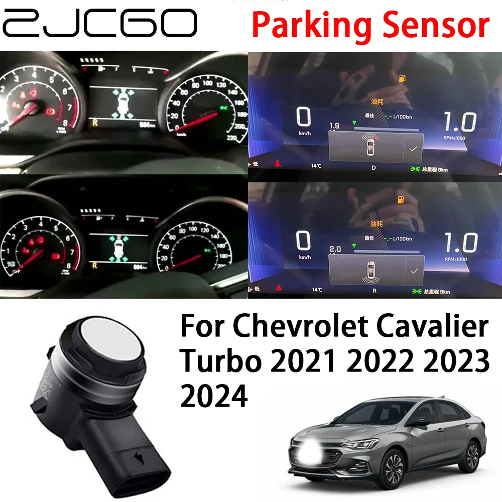 

ZJCGO Front Rear Reverse Parking Sensor Assistance Backup Radar Buzzer System for Chevrolet Cavalier Turbo 2021 2022 2023 2024