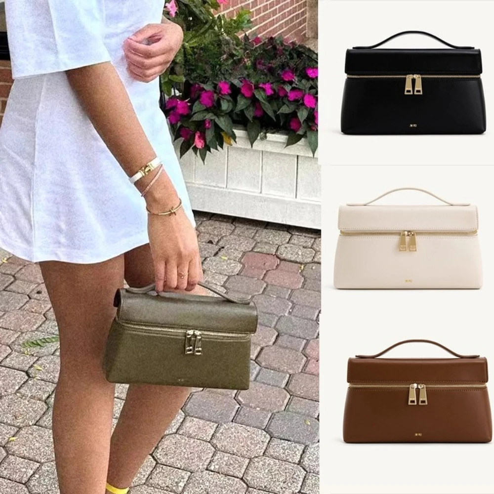 

New JW PEI Lunch Box Bag Women Genuine Leather Shoulder Crossbody Handbag Fashionable Purse
