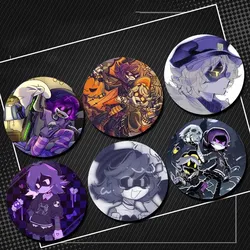 Funny Anime Murder Drone N V J Round Brooch Tinplate Cartoon Badge Creative Cute Dog UZI Killers Button Pin Backpack Accessories