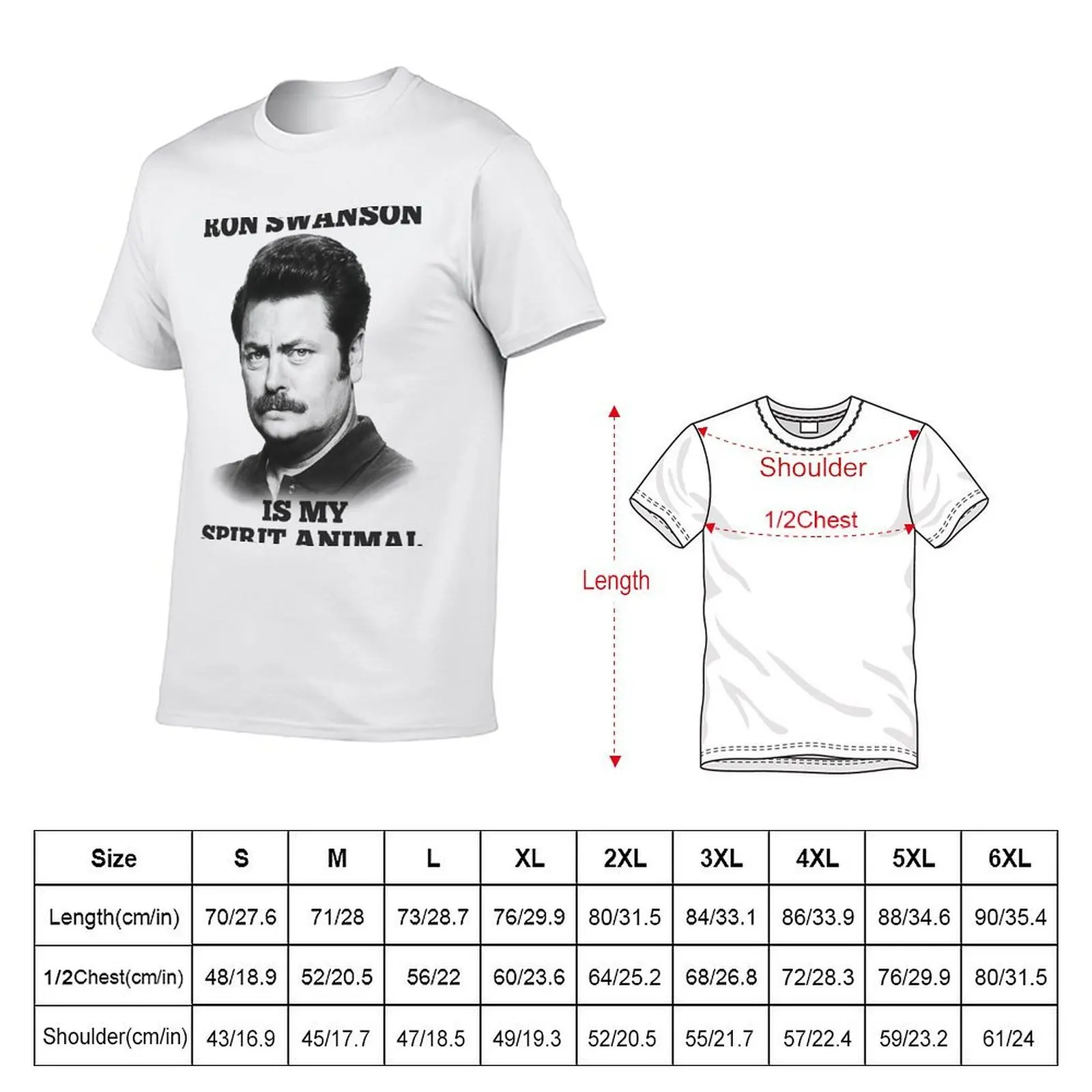 Ron Swanson is my spirit animal T-Shirt affliction shirts baggy shirts mens t shirts top quality