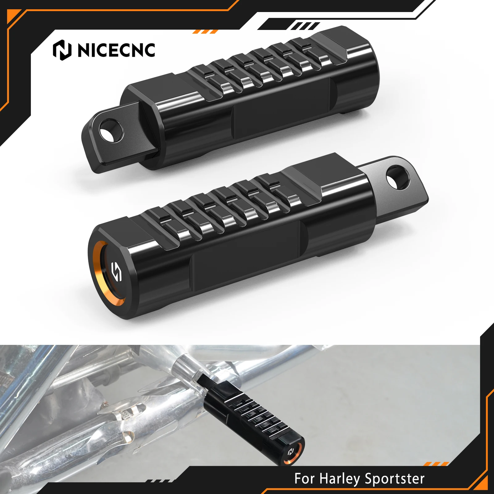 

Passenger Footrest Footpeg For Harley Sportster 883 XL883L 2007-2020 Sportster 1200 2014-2020 Iron 883 1200 Roadster XL1200CX