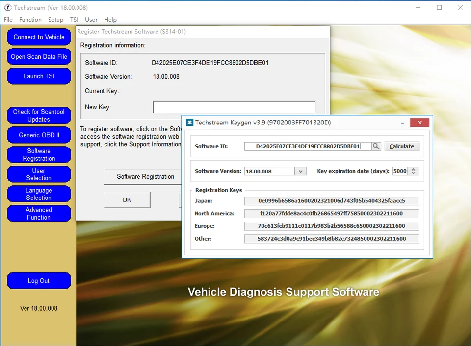 TOYOTA Techstream 18.00.008 Software for MINIVCI