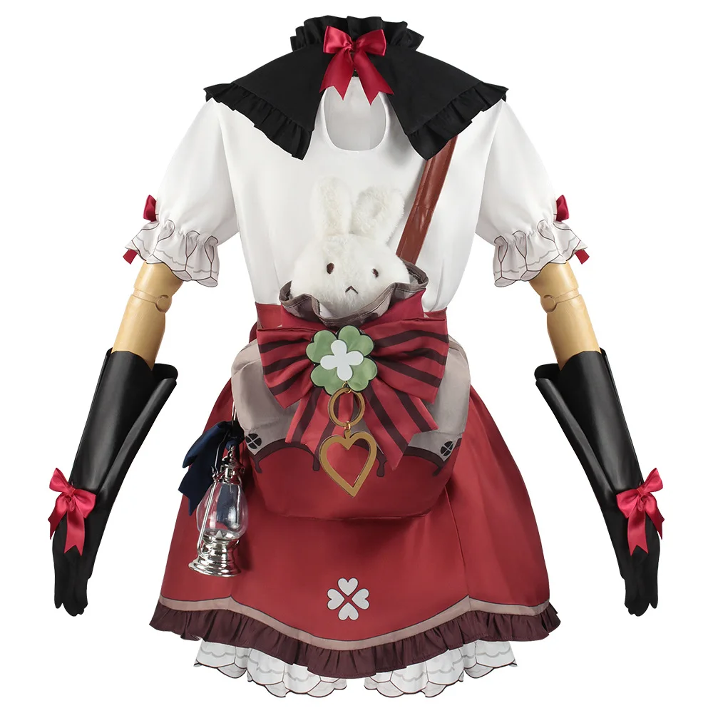 Klee Cosplay Genshin Impact Kostüm neue Haut blühende Sternenlicht Outfits Kleid Perücke Rucksack Hexe Kostüm Comic Con Spiel