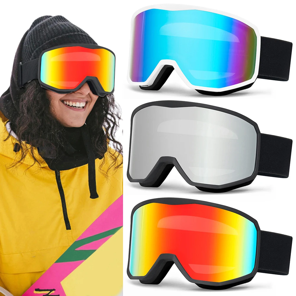 Ski Goggles Ski Protective Glasses UV Protection Snowboard Goggles Anti-Fog Skiing Safety Eyewear Double Layer for Men Women