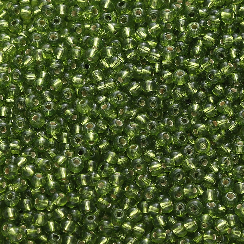 300pcs Silver Lined Seed Beads, 3mm Round Czech Glass Beads