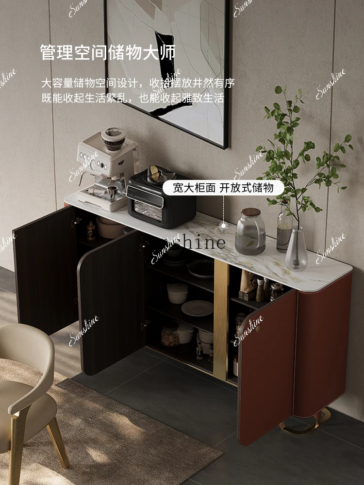 Slate light luxury saddle leather modern simple household size apartment cabinet       FT