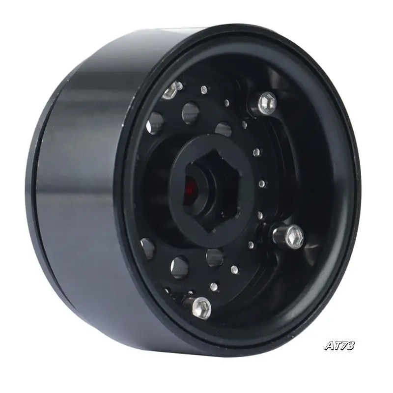 금속 1.9 인치 비드 록 휠 림 휠 허브 1/10 RC 크롤러 자동차 축 SCX10 Traxxas TRX4 RC4WD D90 Redcat Gen8