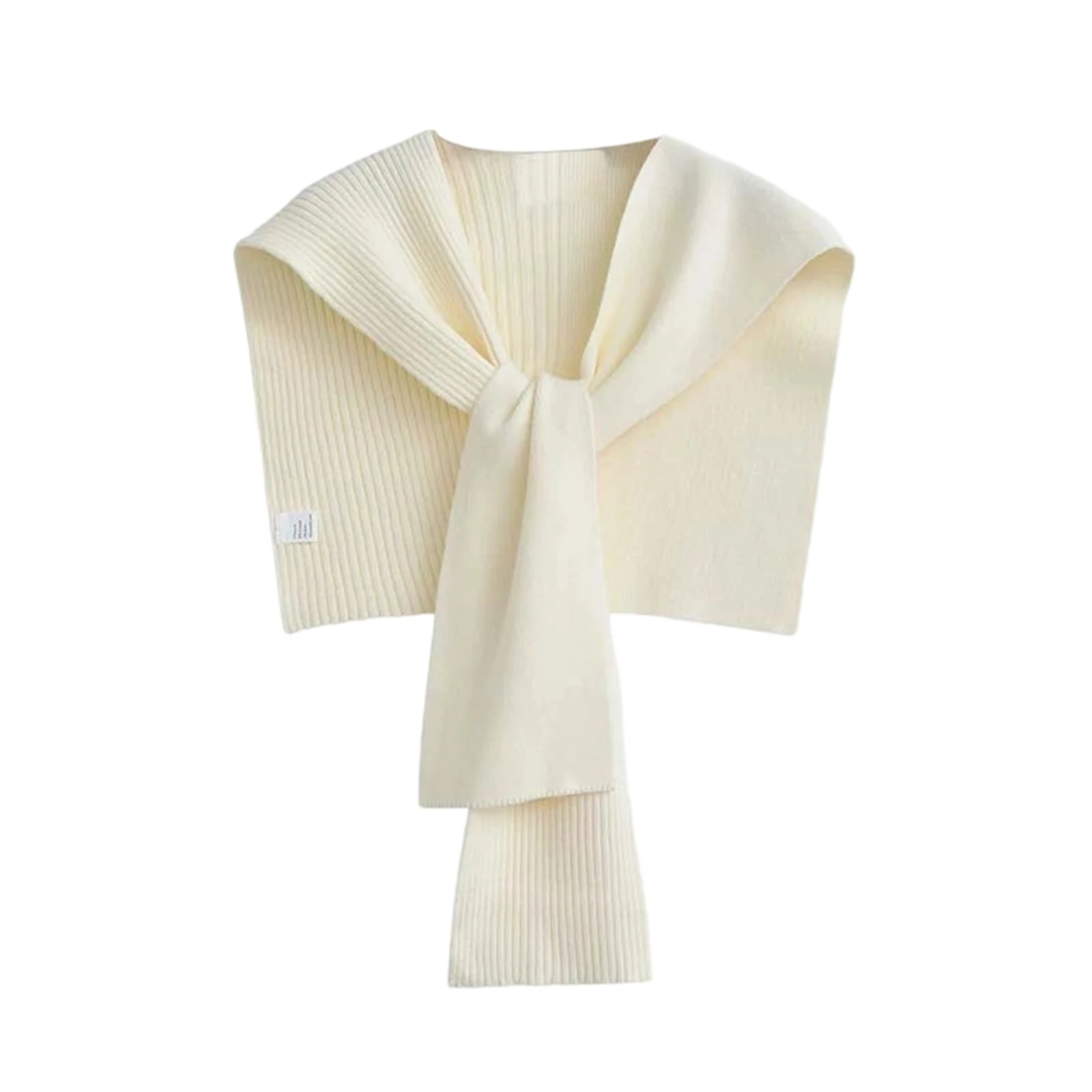 Knit Cape Thickened Fashion Versatile Ladies Shawl Trendy Chic Stylish Outerwear Ribbed Design Classic Elegant Modern Wrap