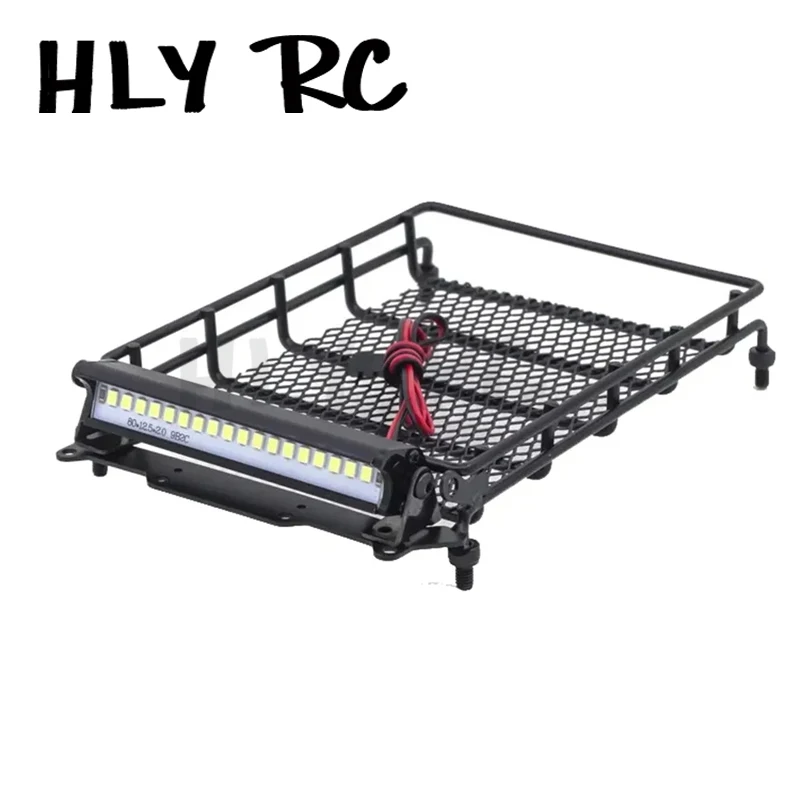 Metal Roof Luggage Rack Tray Roof Rack with LED Light For MN D90 D99 MN90 MN99S 1/12 RC Car Upgrade Parts