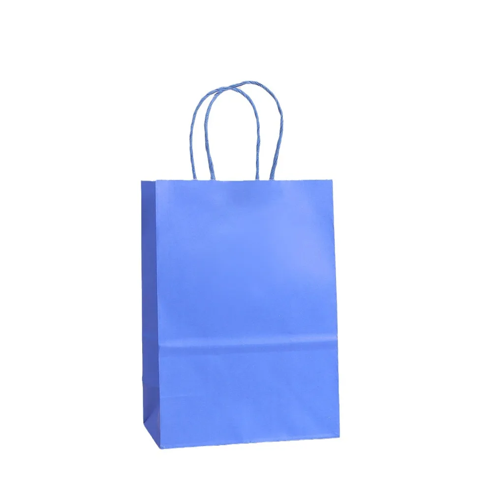 Mini Small Kraft Paper Bag with Handles Festival Gift Bag High Quality Candy Shopping Bags 300 pieces custom LOGO