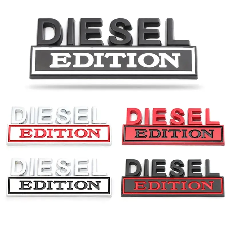 

3D Metal DIESEL EDITION Car Front Hood Grille Badge Emblem Decals Pickup Tail Trunk Stickers Auto Motorcycle Styling Accessories