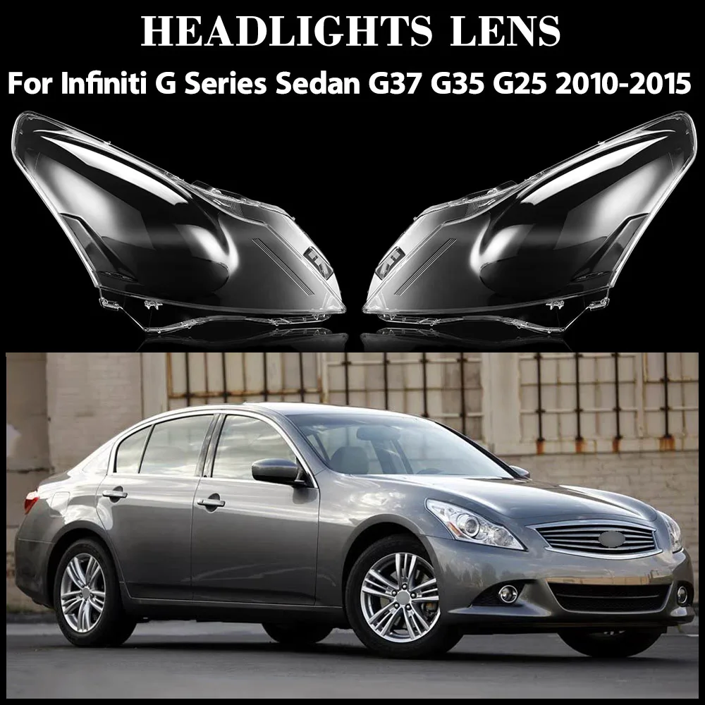 

Для Infiniti G седан G37 G35 G25 2010 2011 2012 2013 2014 2015 крышка фары абажуры корпус лампы маски линзы фары