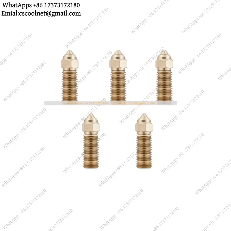JS01 6Pcs Hardened Steel High Flow Nozzles 0.4/0.6/0.8/1mm 3D Printer Extruder Parts Tool Accessories