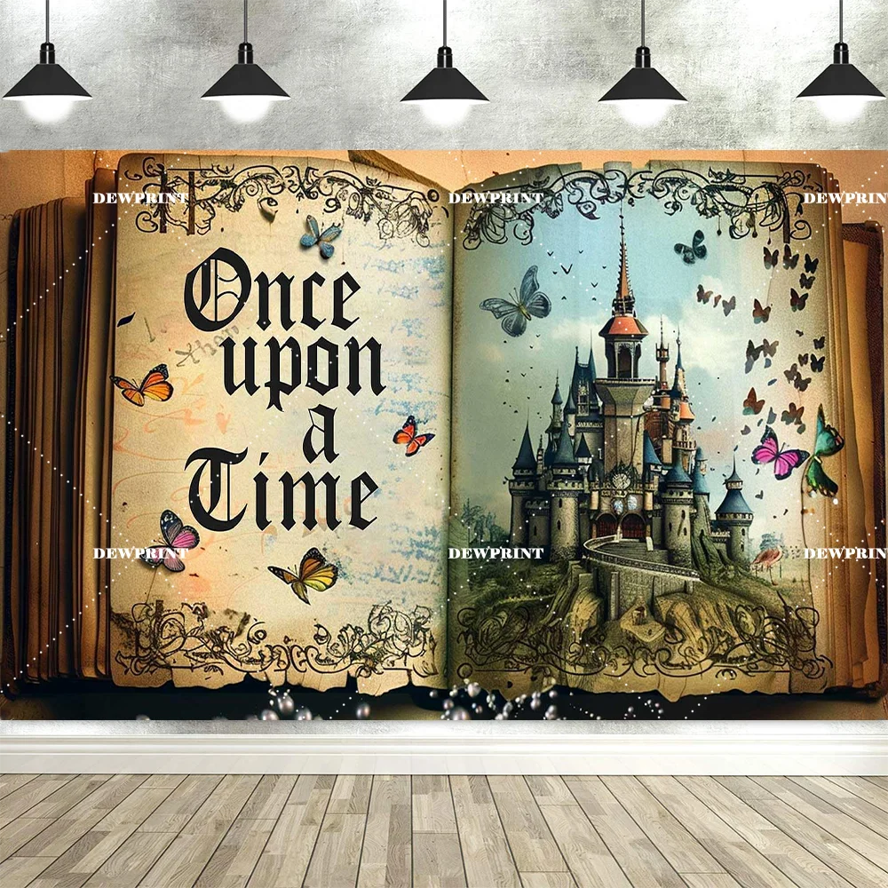Fairy Tale Books Theme Backdrop Magic Book Forest Photography Background Storybook Romantic Wedding Birthday Supplies