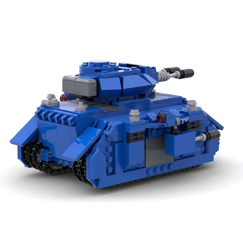 Réservoir de guerrier résolu bleu, modèle 685 pièces, série Space Warfare, Kit de construction MOC avec tourelle articulée pour enfants, cadeau de bricolage