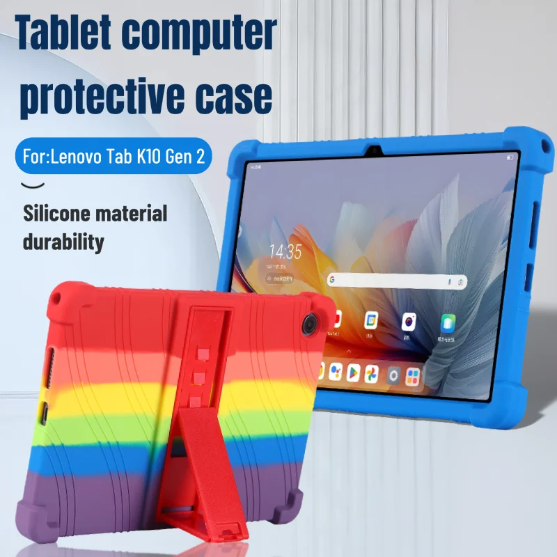 

Чехол для планшета Lenovo Tab K10 Gen 2, противоударный детский безопасный силиконовый регулируемый чехол-подставка, легкий, приятный для детей