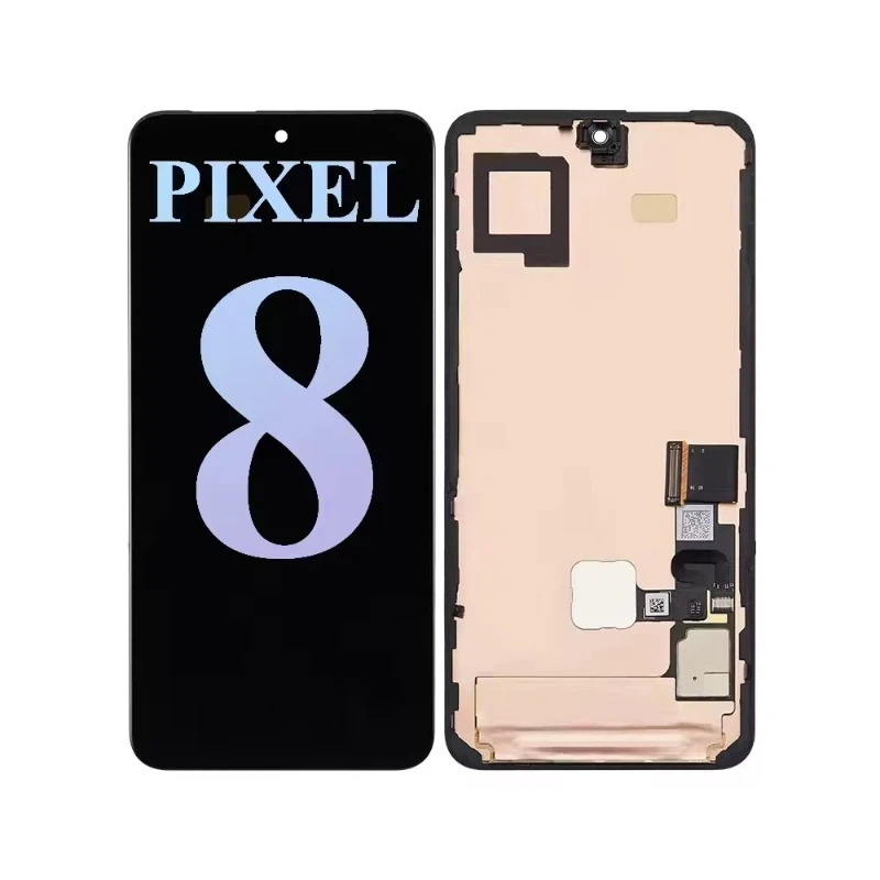 OLED LCD Touch Digitizer Full Assembly For Google Pixel 8 8A 8Pro No Fingerprint Display Replacement Spare Parts a35