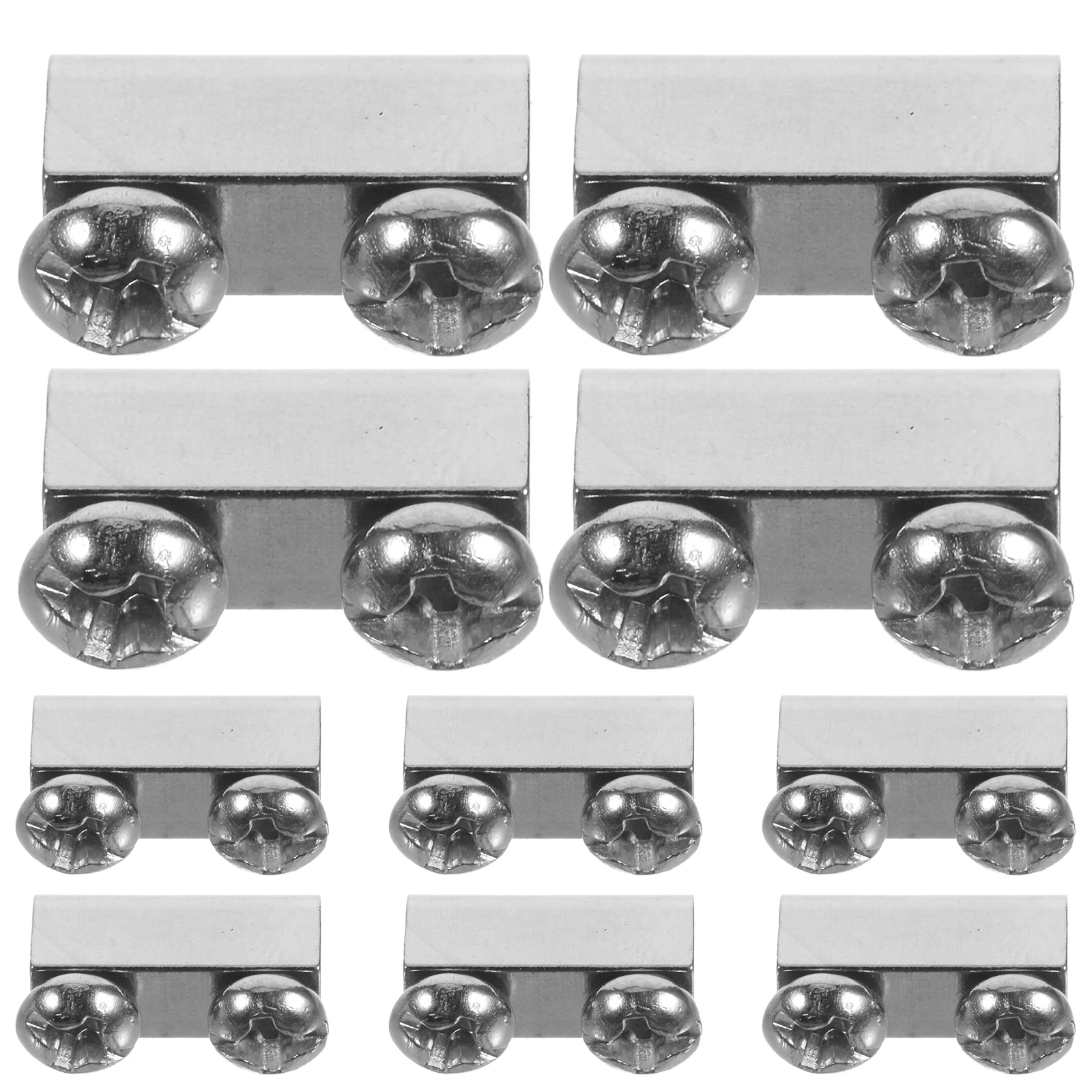 

10 Pcs Bidirectional Wire Locker Cable Clip Clamp Small Clamps Rope Steel Stainless Heavy Duty Double Fasteners
