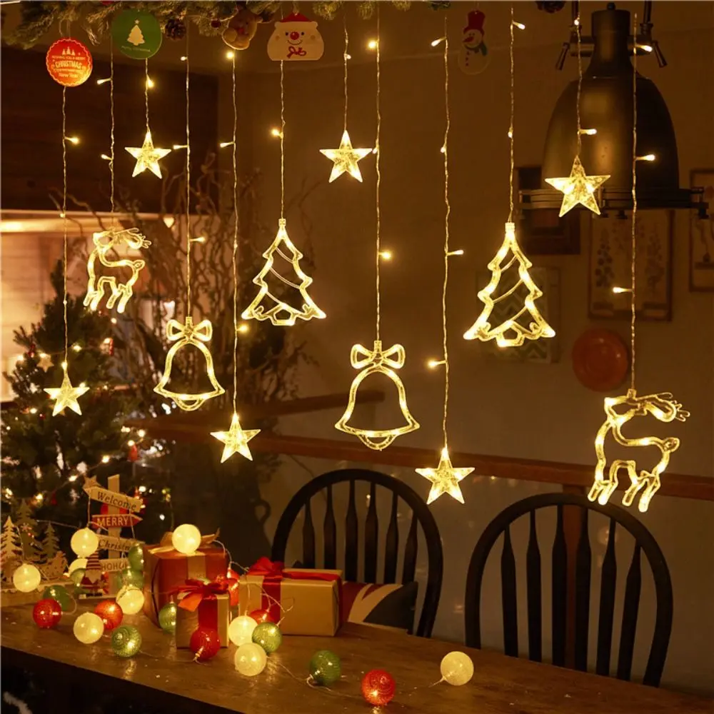 

3.5M Christmas Fairy Lights LED Hollow Out Outdoor String Lights Santa Claus Ornaments Twinkly Lights Outdoor Decoration