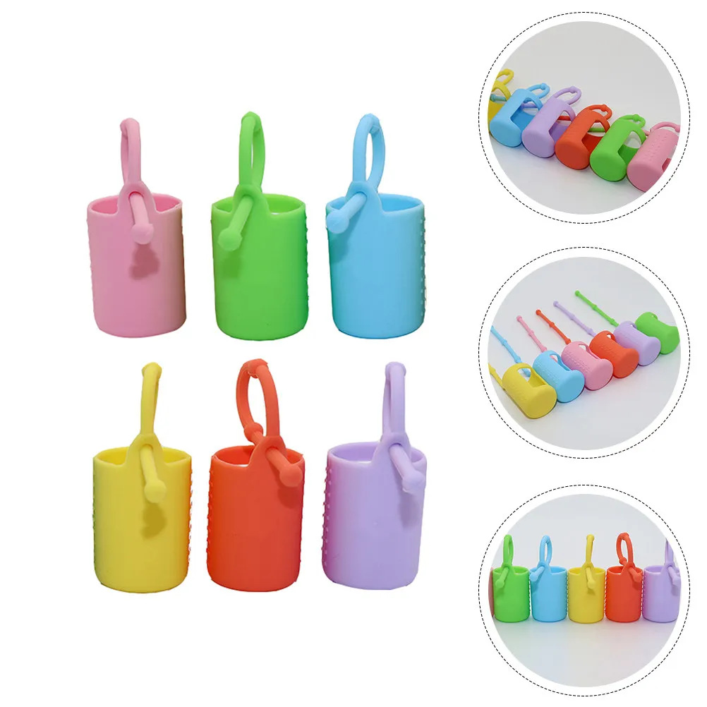 

6 шт. силиконовые защитные чехлы для бутылочек с эфирными маслами, для бутылок объемом 15 мл, компактные, легкие, удобные для путешествий, для дома и офиса