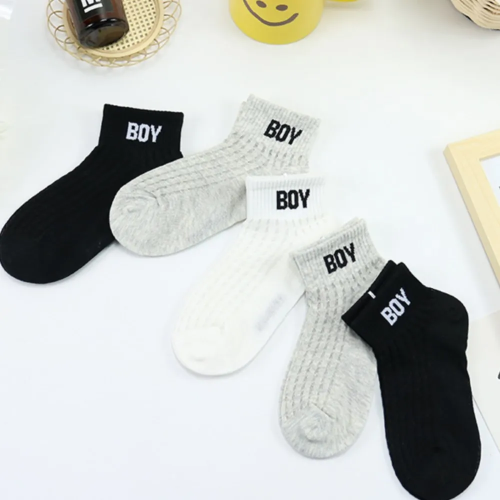 Kinder socken Sommer große Mesh ultra dünne Letter Boy Socken gekämmte Baumwolle Jungen Sports ocke