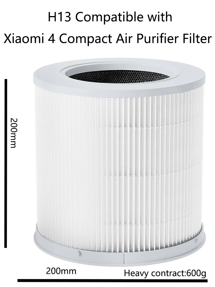 HT Huan Tuo Store Suitable for replacing high-efficiency air filter H13 and compatible with Xiaomi 4 compact air purifier filter