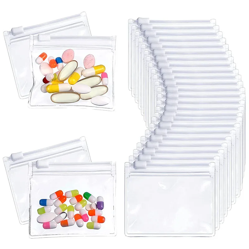 EVA Medicine Bag, Portable Zipper Bag, Self-sealing Small Pill Bag, Capsule Packaging Bag, Jewelry Storage Bag, Medicine Box