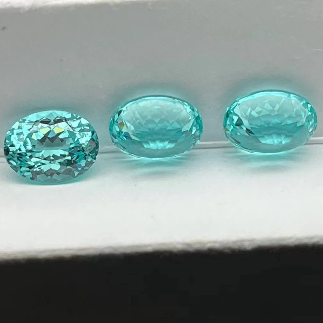 

1 шт./лот, выращенный в лаборатории овальной огранки, драгоценный камень Параиба, подходит для ювелирных изделий своими руками