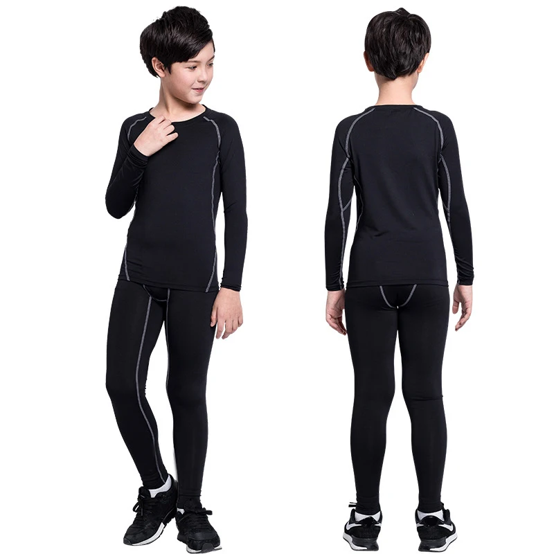 Thermal Underwear Set Boys Girls Winter Warm Long Johns Fast-Dry Thermo Underwear for Kids Lucky Johns Sportswear T-shirt Pants