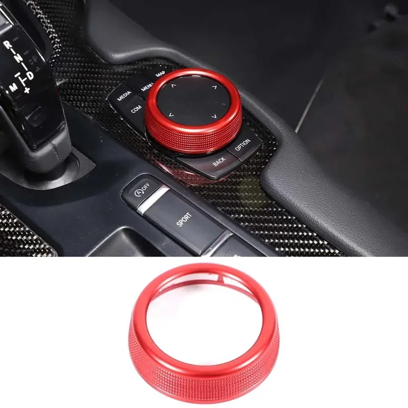 

Car Center Console Multimedia Button Knob Cover for BMW 5 7 Series 6GT X3/X4 G01 G08 G02 G30 Accessories for Toyota Supra A90