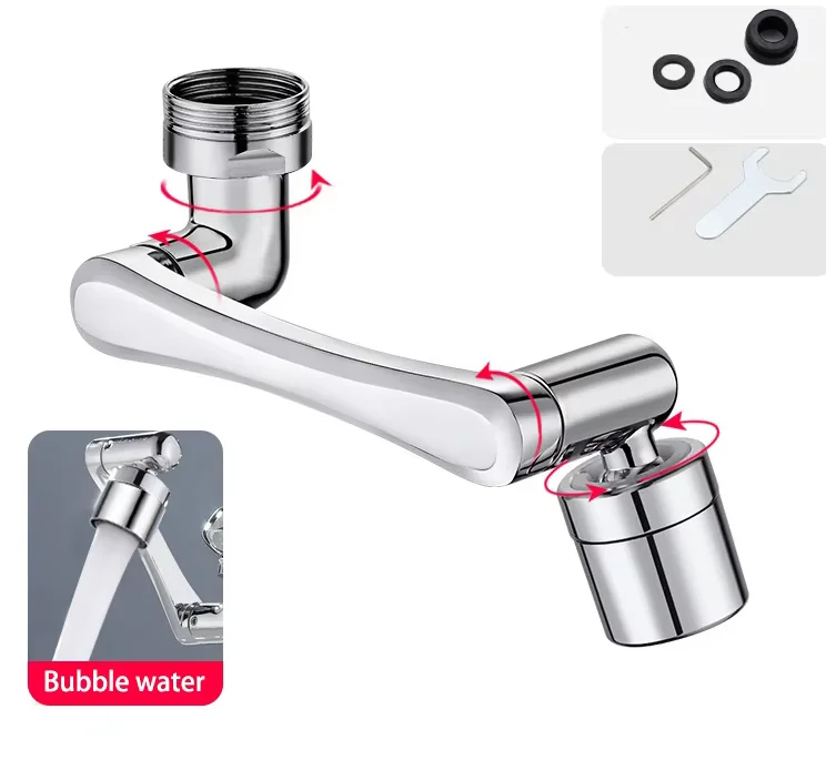1080° Swivel Faucet Extender, 2-Mode Universal Tap Aerator, Water Saving Splash Proof Faucet Nozzle for Kitchen Bathroom Sink - view 6