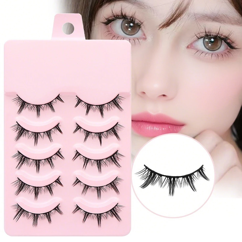 熱い販売 5 ペアマンガまつげ複数のスタイルアニメコスプレつけまつげ手作り DIY デザイン偽まつげエクステンション