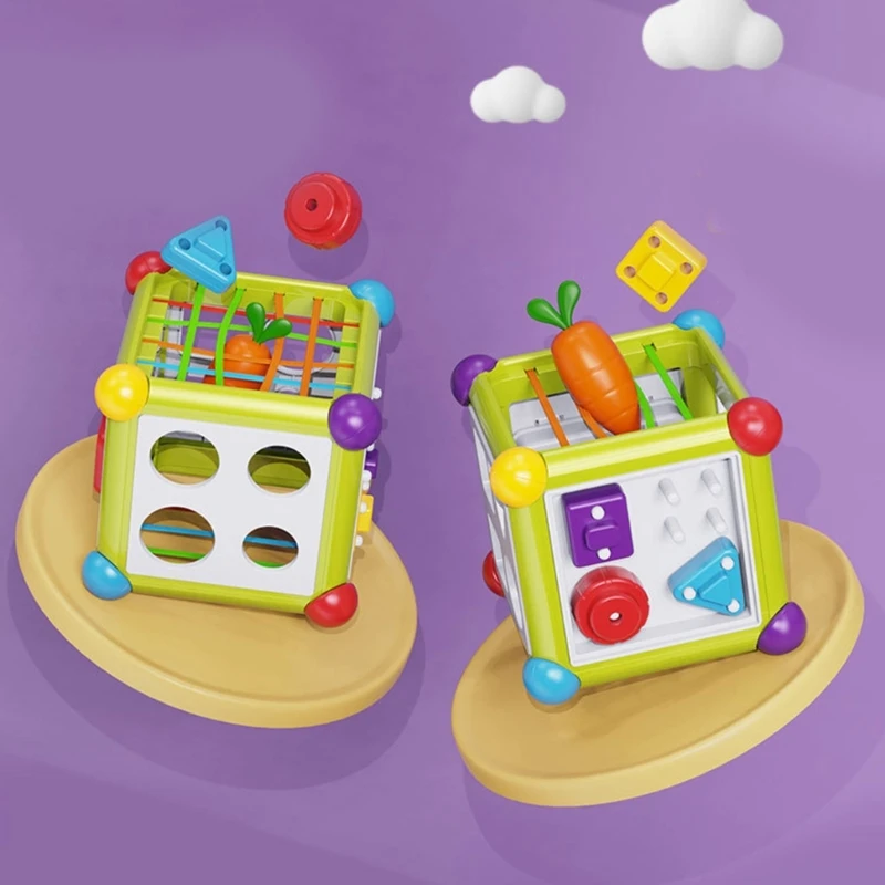 Busy Cube Puzzles ของเล่นสำหรับ 3 + ปีชายหญิงเด็กวัยหัดเดินของเล่นเพื่อการศึกษา