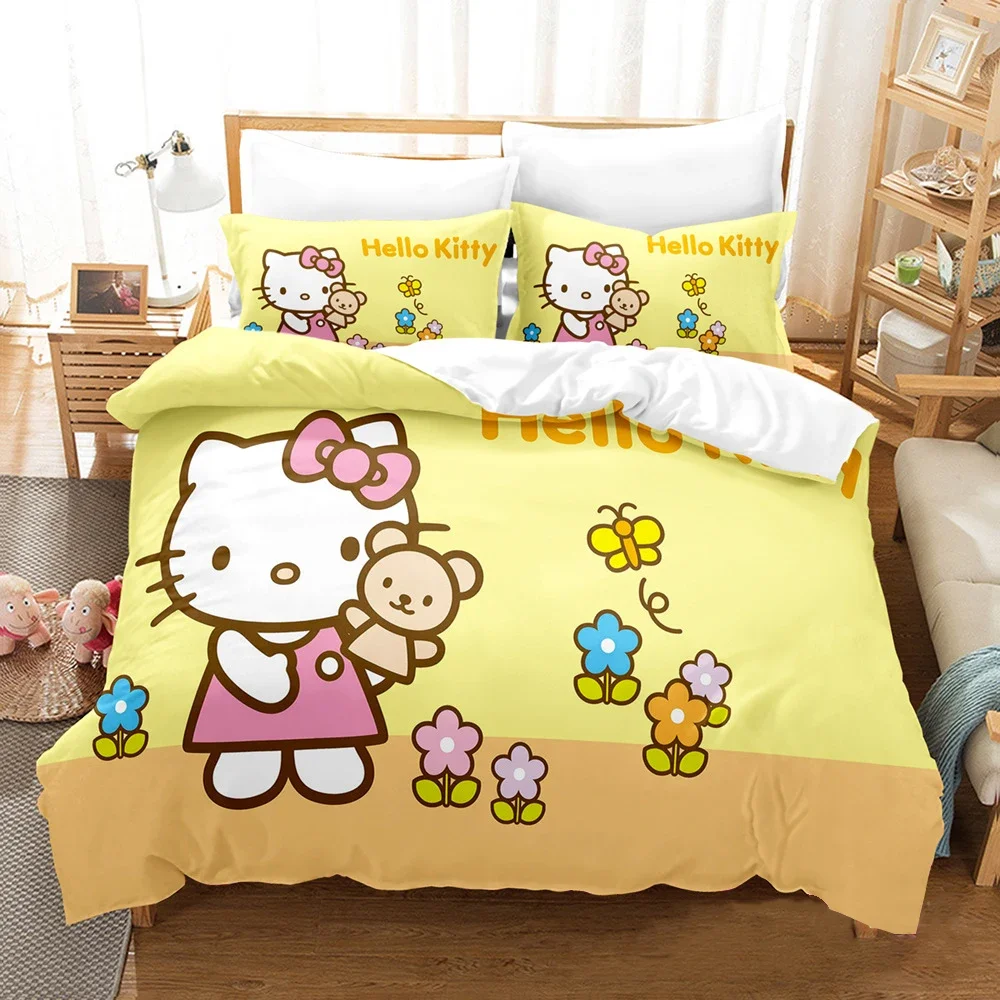 Christmas Bedding Sets Comforter Hello Kitty Kawaii Australia /Europe/USA Full Queen King Size Quilt Duvet Cover Pillow Cases