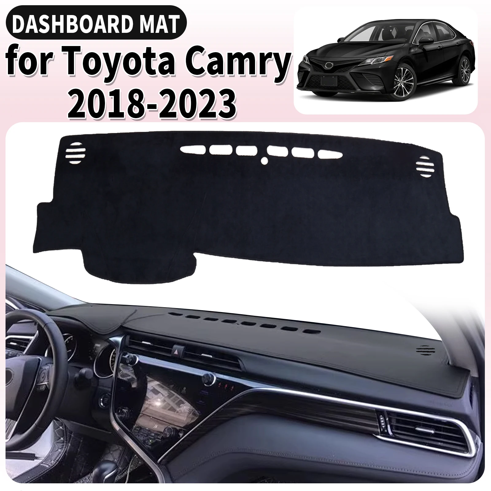 

Подходит для Toyota Camry 70 XV70 2018-2023, автомобильный коврик для приборной панели, накладка на приборную панель, солнцезащитный коврик DashMat, аксессуары, защитный ковер, кожаный