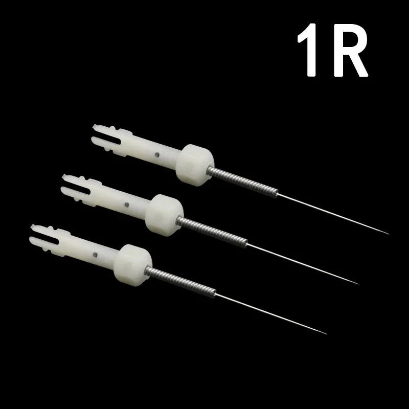 100pcs/bag 1 Prong Dermograph Tattoo Machine Needles Agulhas 1R for Permanent Makeup Machine Tattoo Needle Eyebrow Lip