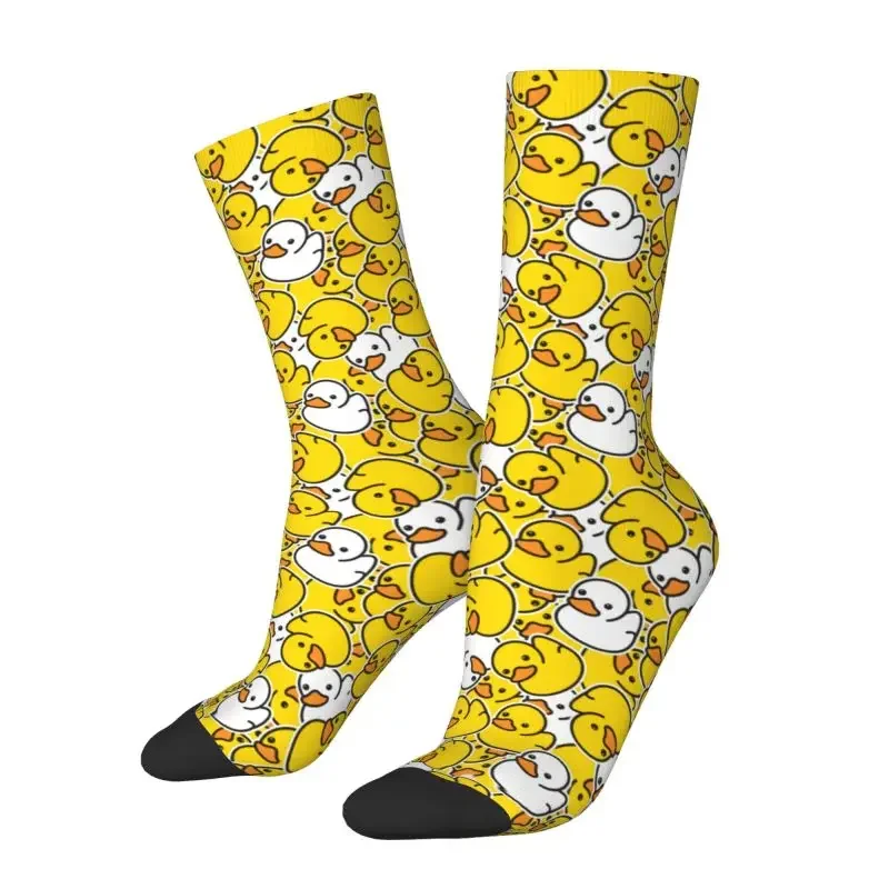 

Y2K Cute Rubber Ducks Pattern Men'S Crew Unisex Funny 3D Printing Dress Socks