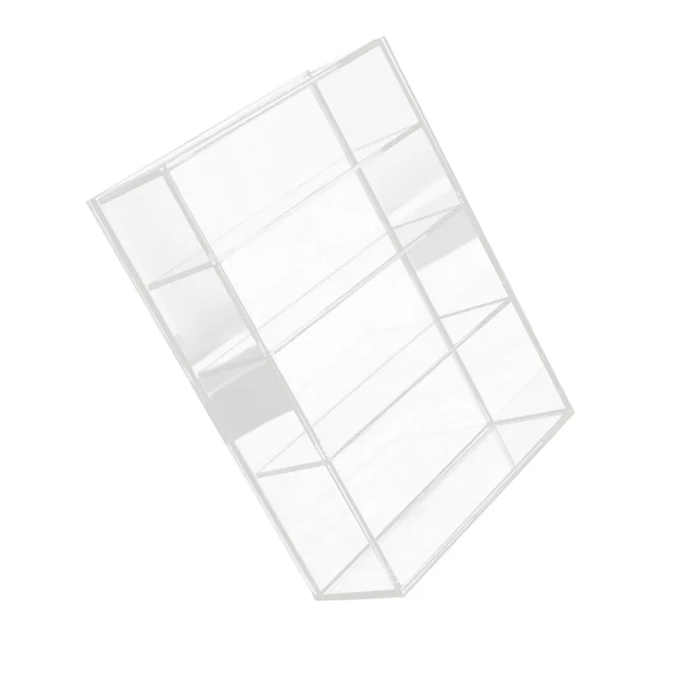 Transparent Display Stand Desktop Organizer Premium Acrylic Storage Rack Compact Design No Assembly Needed Multi-Functional