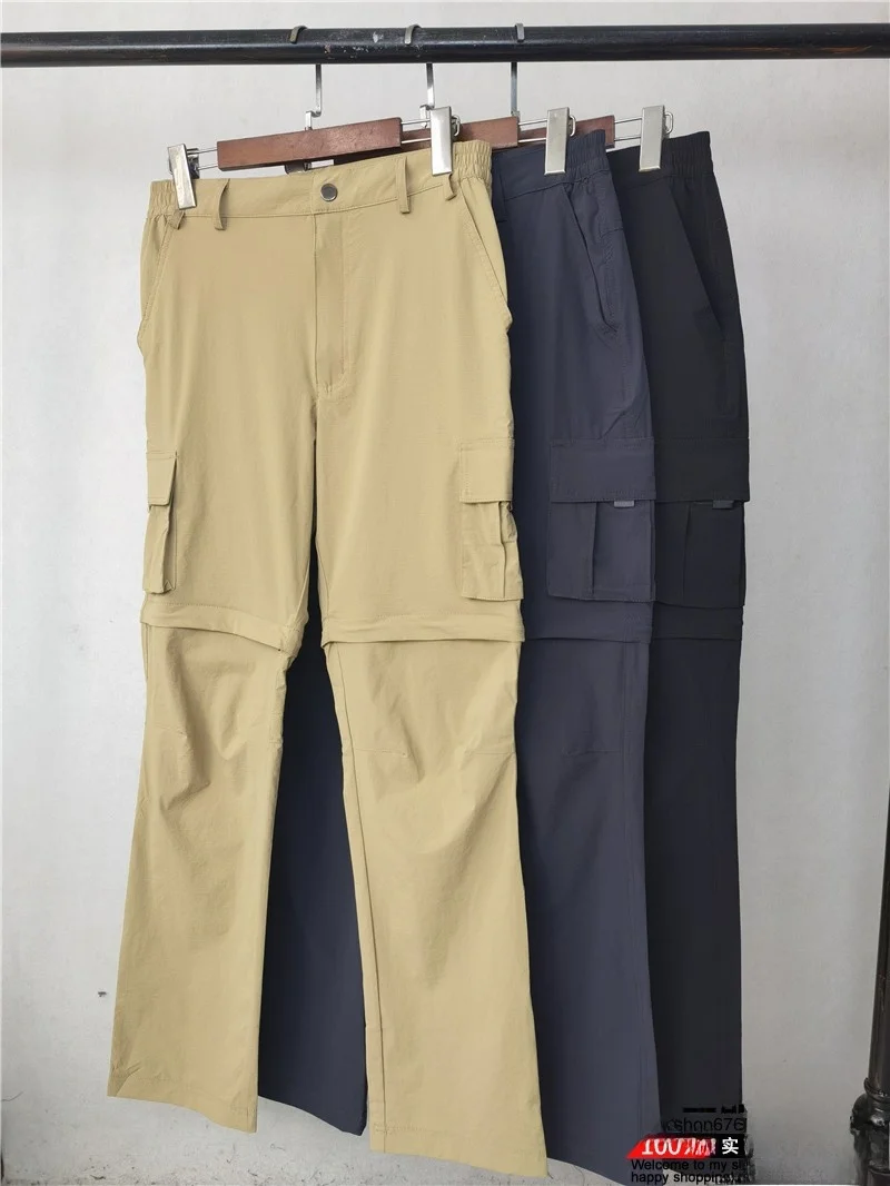 

Мужские уличные брюки для активного отдыха, быстросохнущие, весенне-летние, тонкие, с отстегивающимися штанинами, двухслойные, с множеством карманов, прямого кроя, повседневные