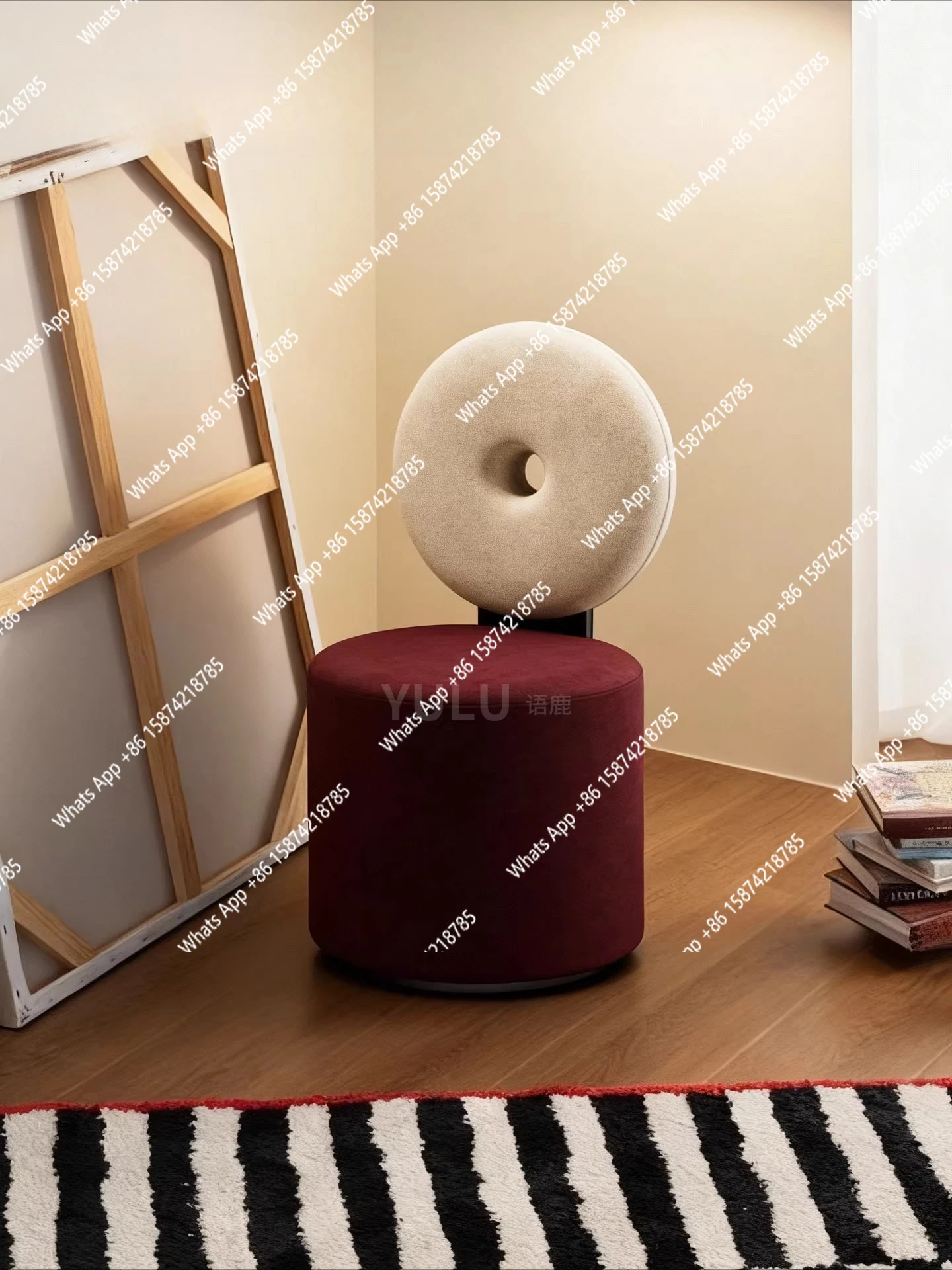 Dressing stool, original designer retro makeup chair, light luxury high-end bedroom vintage style dressing chair