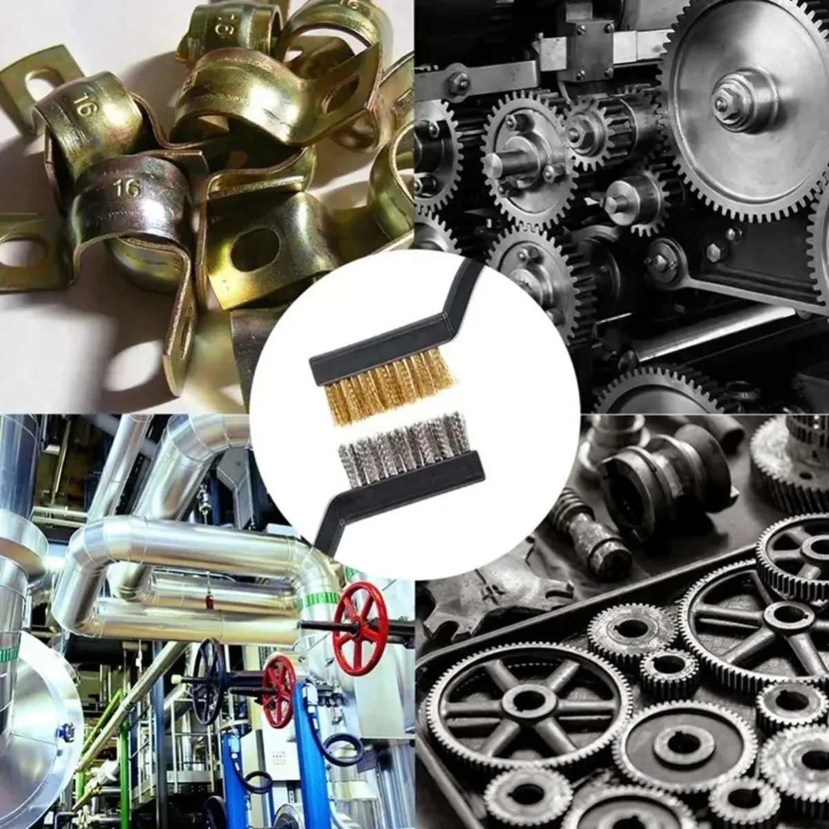 3–15-teiliges Drahtbürstenset mit gebogenem Griff, Bürste zum Reinigen von Schweißschlacken, Rostentfernung, Verwendung für industrielle Scheuerbürsten – Detail 5
