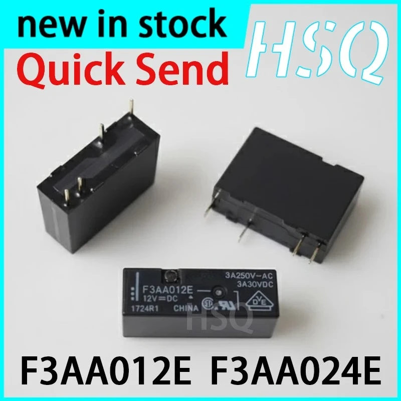 10 Uds. Nuevos relés F3AA012E F3AA024E de 4 pines y 3A