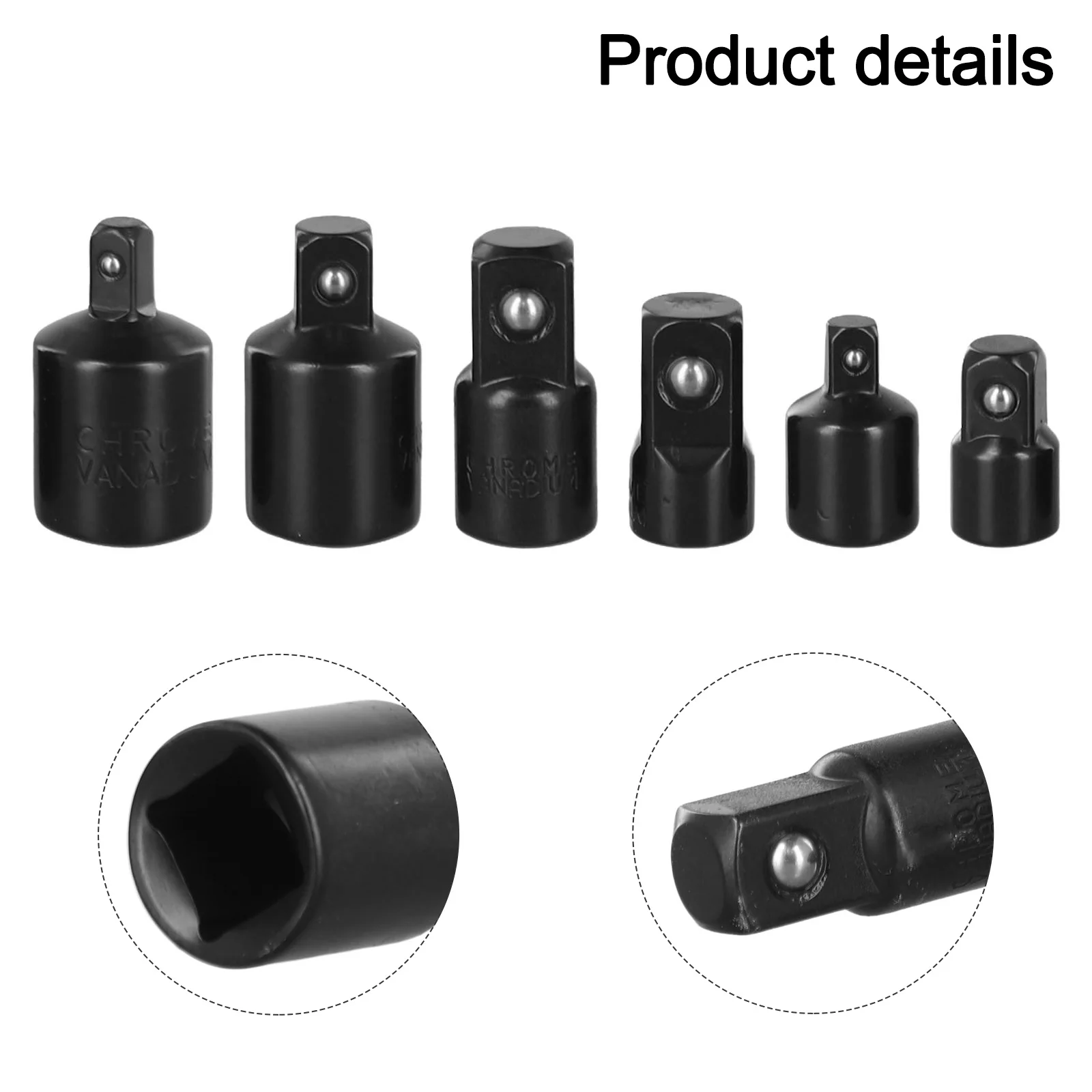 Chrome Vanadium Steel Socket Adapter Set For Car Repair Essential Toolbox Addition Fall Prevention Versatile Applications