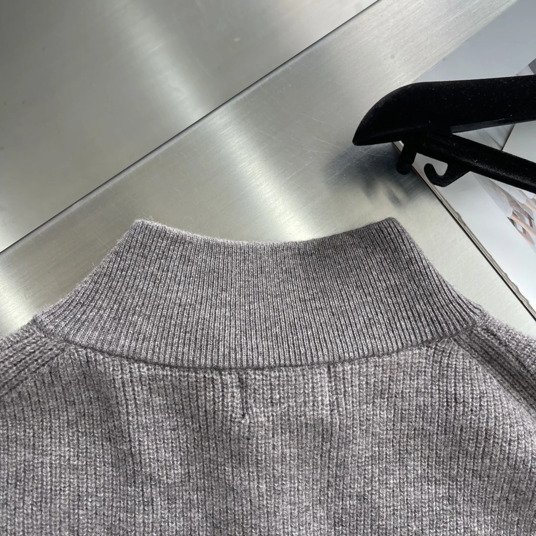 BLLIYOSS Half zip knitted sweater wool shirt Men 2025 FW new warm Comfortable zipper elasticity embroidery high quality M-3XL