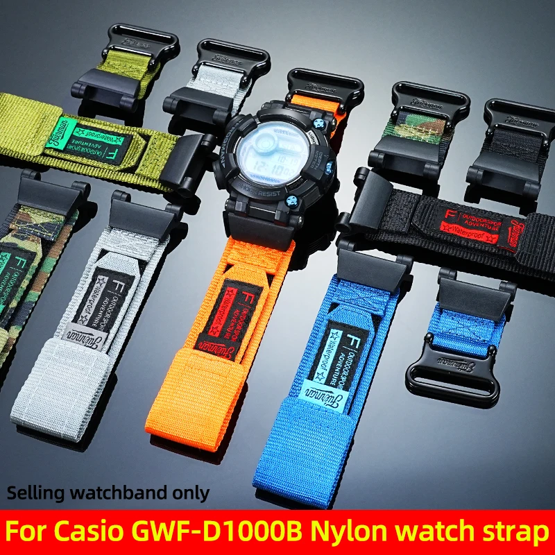 Loop design bracelet For Casio G-SHOCK 6th Frogman GWF-D1000B Nylon Canvas watchband Sports waterproof watch strap Men wristband