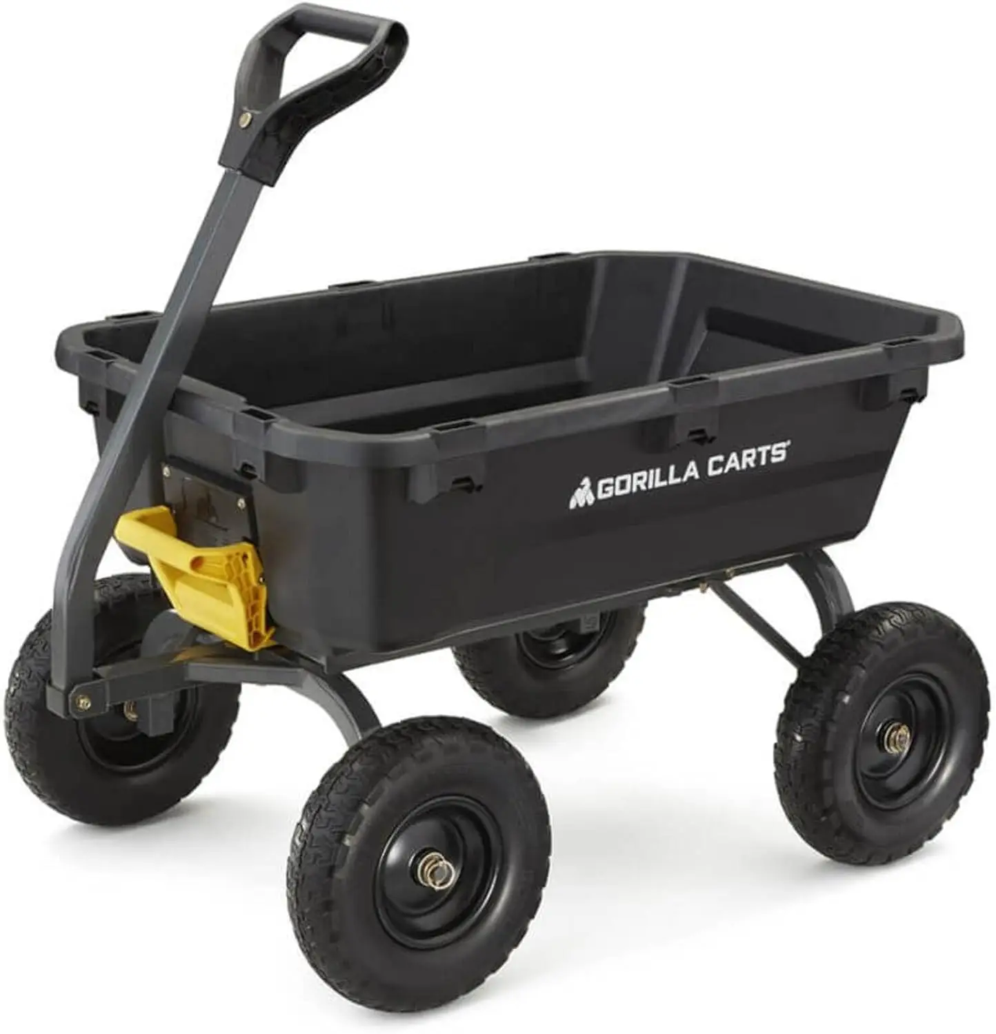 7GCG-NF Heavy-Duty Poly Dump Cart with No-Flat Tires, 7 cu ft, 1200 lb Capacity