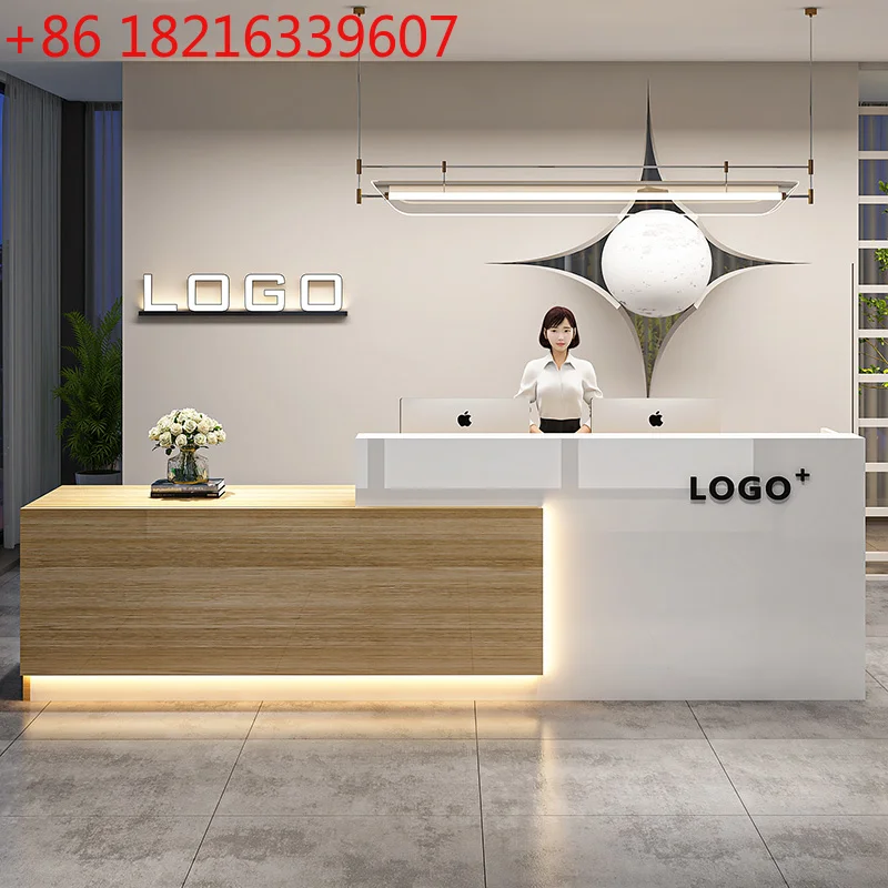 

TAO Office Hair Reception Desks Luxury Beauty Modern Simple Modern Decorations Recepcion Desk Commercial Furniture