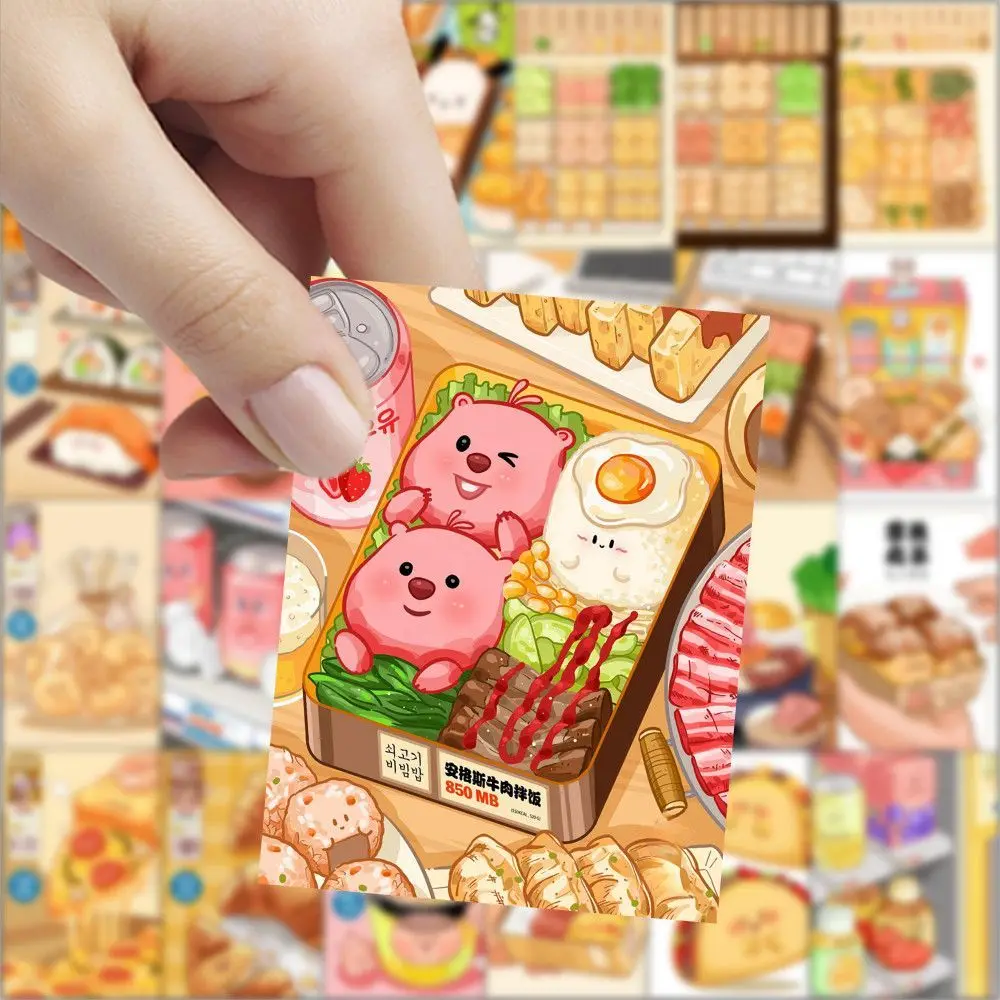 Cartoon Convenience Store Food Stickers Cute Creative Bento Delicious Mobile Phone Water Cup Ins Style Stickers